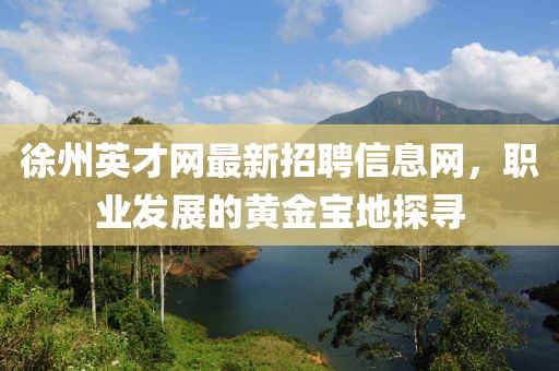 徐州英才網(wǎng)最新招聘信息網(wǎng)，職業(yè)發(fā)展的黃金寶地探尋